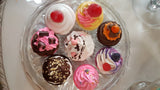 (a) Choc Jaffa goat's milk soap cupcake soap.