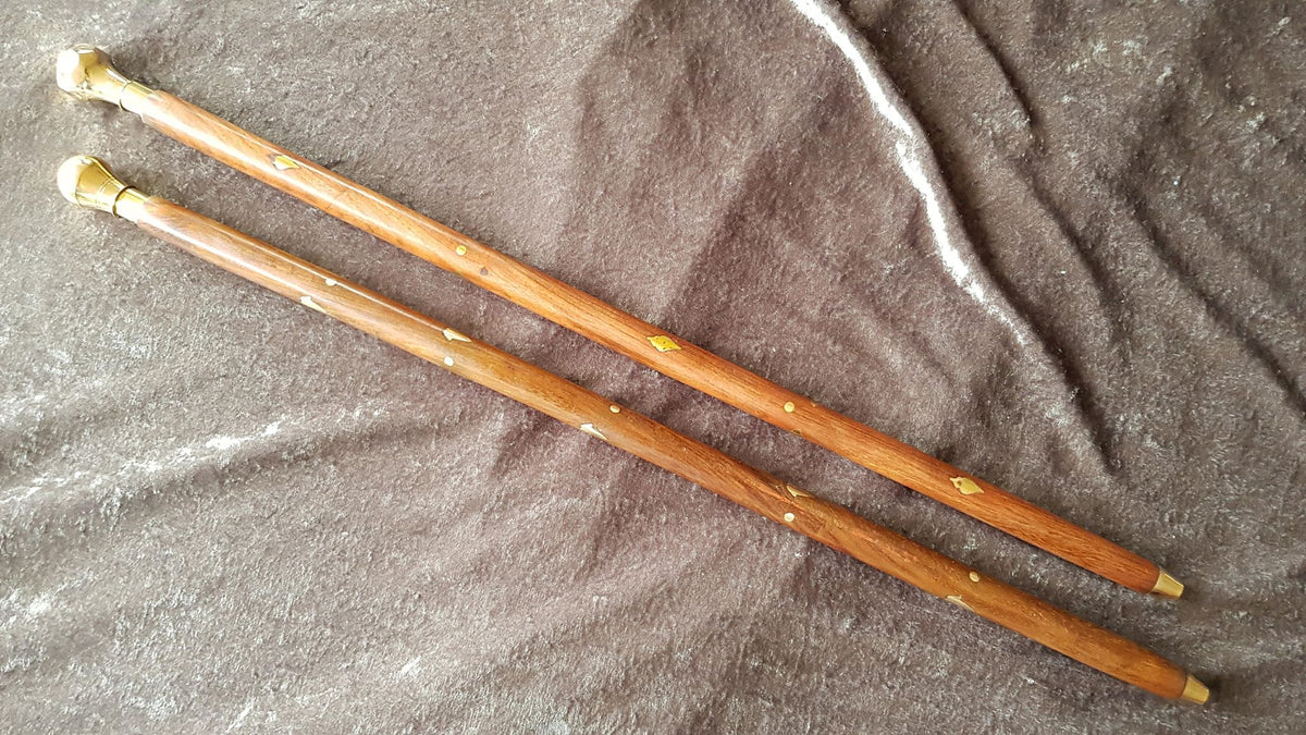 Solid Timber and Brass Swagger Stick (morning stick) – Bygone Days