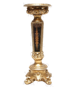 CANDLE HOLDER-MIRRORED-GOLD (31CM)