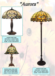 AURORA- TABLE & UPLIGHT LEADLIGHT LAMPS