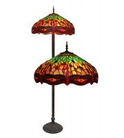 Extra large 22" green dragonfly floor lamp.