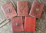 Medium - Leather Cover Journals – LD-010 DRAW STRING WITH STONE