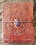 Medium - Leather Cover Journals – LD-010 DRAW STRING WITH STONE