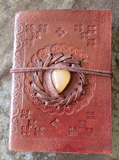 Small - Leather Cover Journals – LD-002 DRAW STRING TIE WITH STONE
