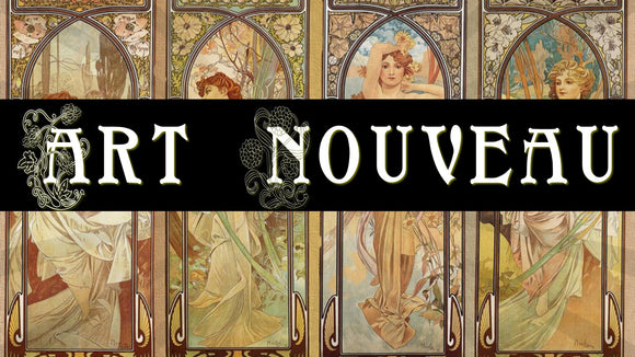 Art Nouveau - Leadlights, Lamps, Lights & ladies from Bygone Days