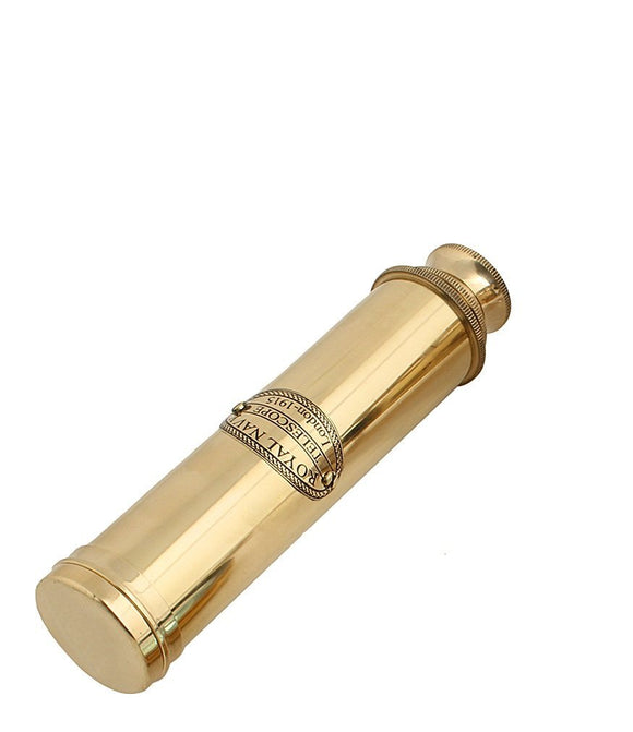 Original 6 Inch Heavy Brass Pocket Telescope with Lens Cover (Shiny Golden)  & Black Leather Grip at Rs 249, Brass Telescope in Haridwar
