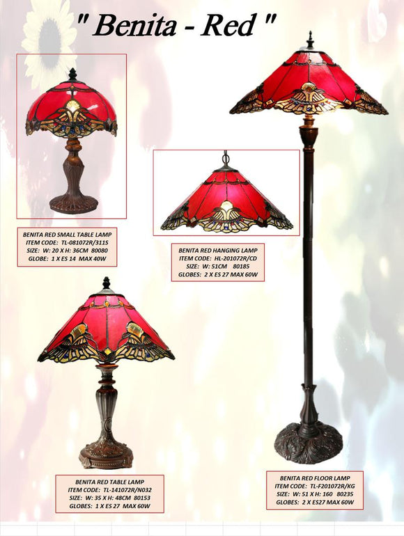 BENITA RED - LEADLIGHT LAMPS