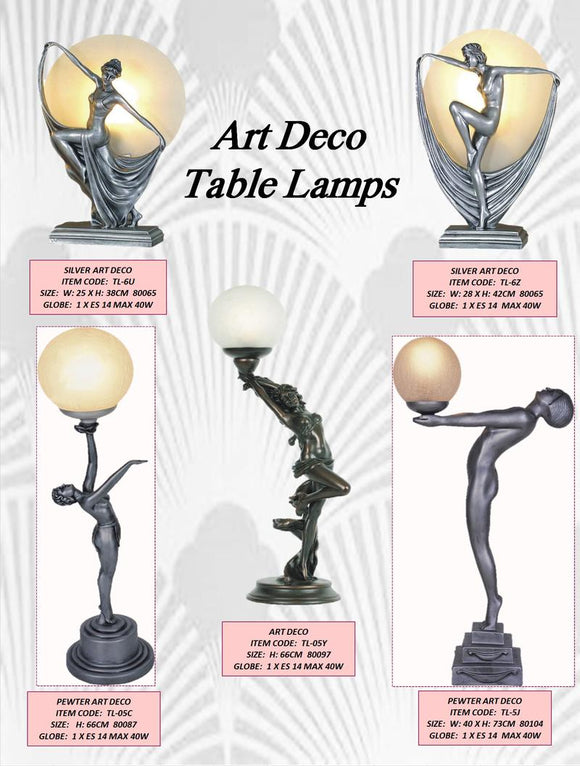ART DECO 2 - TABLE LEADLIGHT LAMPS