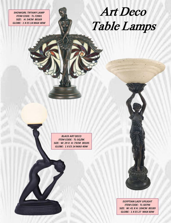 ART DECO 4 - TABLE LEADLIGHT LAMPS