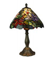 12" floral table lamp, fairy in flowers