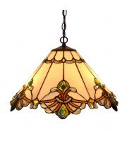 19" pendant lamp. white panel style shade with butterfly knots.