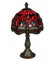 8" Red dragonfly table lamp.