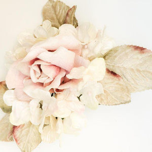 victorian Rose Posy. velvet flower posy.