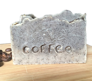 Handmade Cellulite exfoliating coffee soap. Natural and Organic