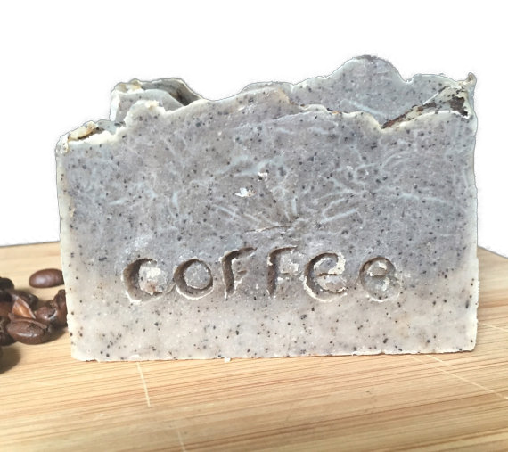 Handmade Cellulite exfoliating coffee soap. Natural and Organic