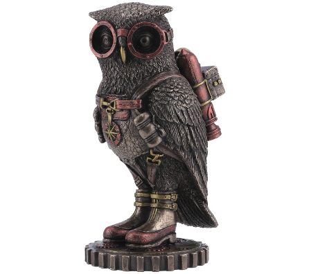 STEAMPUNK - OWL with goggles and jetpack