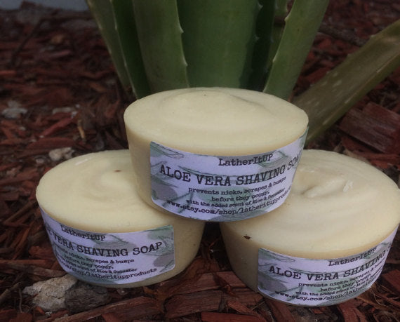 Aloe Vera Men and Women’s Shaving Soap. For Sensitive Skin.