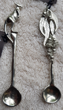 WS Handmade Silver Pewter Mustard Spoon