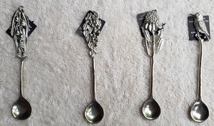 WS Handmade Silver Pewter Olive Spoons
