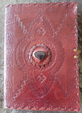 Large - Leather Cover Journals – LD-21 SIDE CLIP WITH STONE